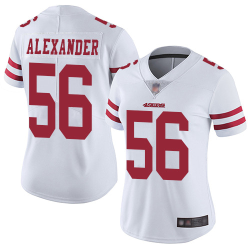 San Francisco 49ers Limited White Women Kwon Alexander Road NFL Jersey #56 Vapor Untouchable